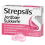 STREPSILS JORDBÆR SUKKERFRI SUGETABLETTER